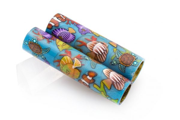 Seascape Polymer Clay Pen Blank - Image 12